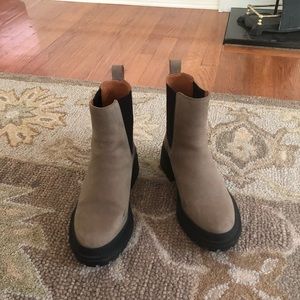 Lucky brand lug sole waterproof leather boots